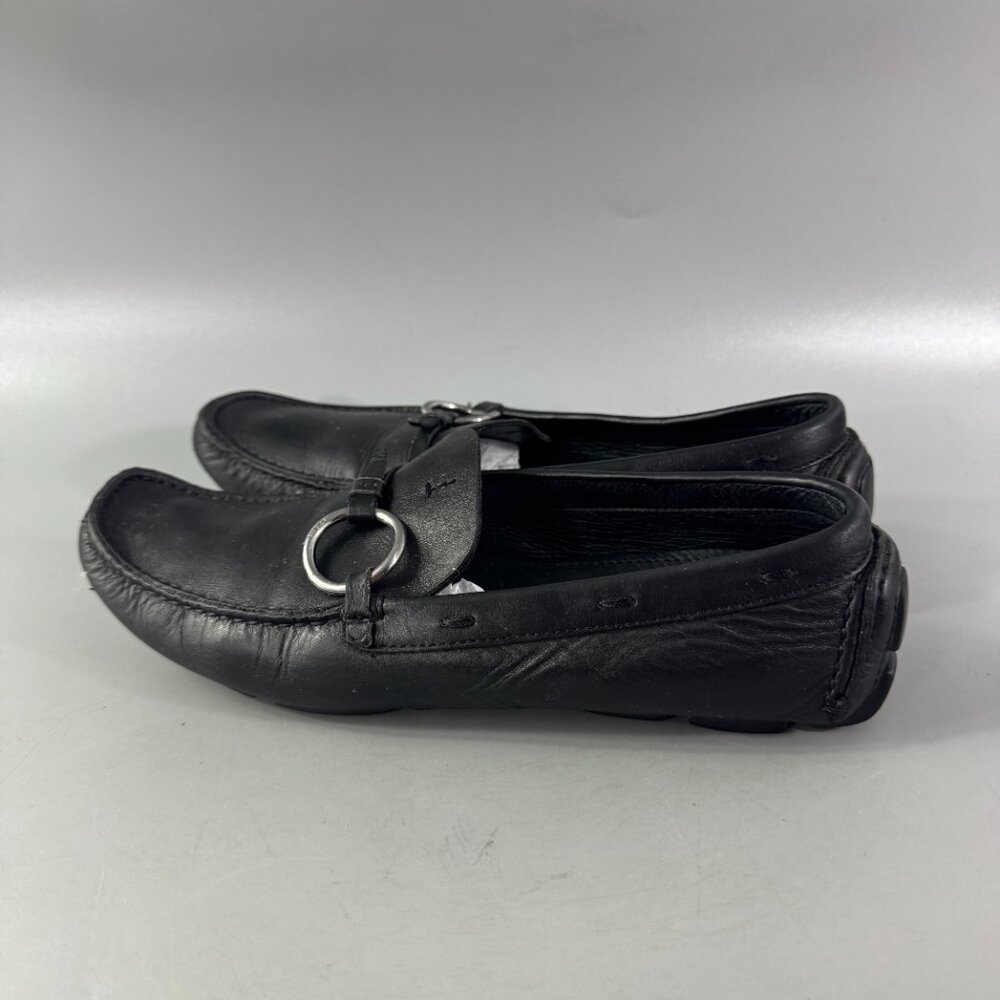 Prada Black Leather Horsebit Driving Loafers - Picture 5 of 14